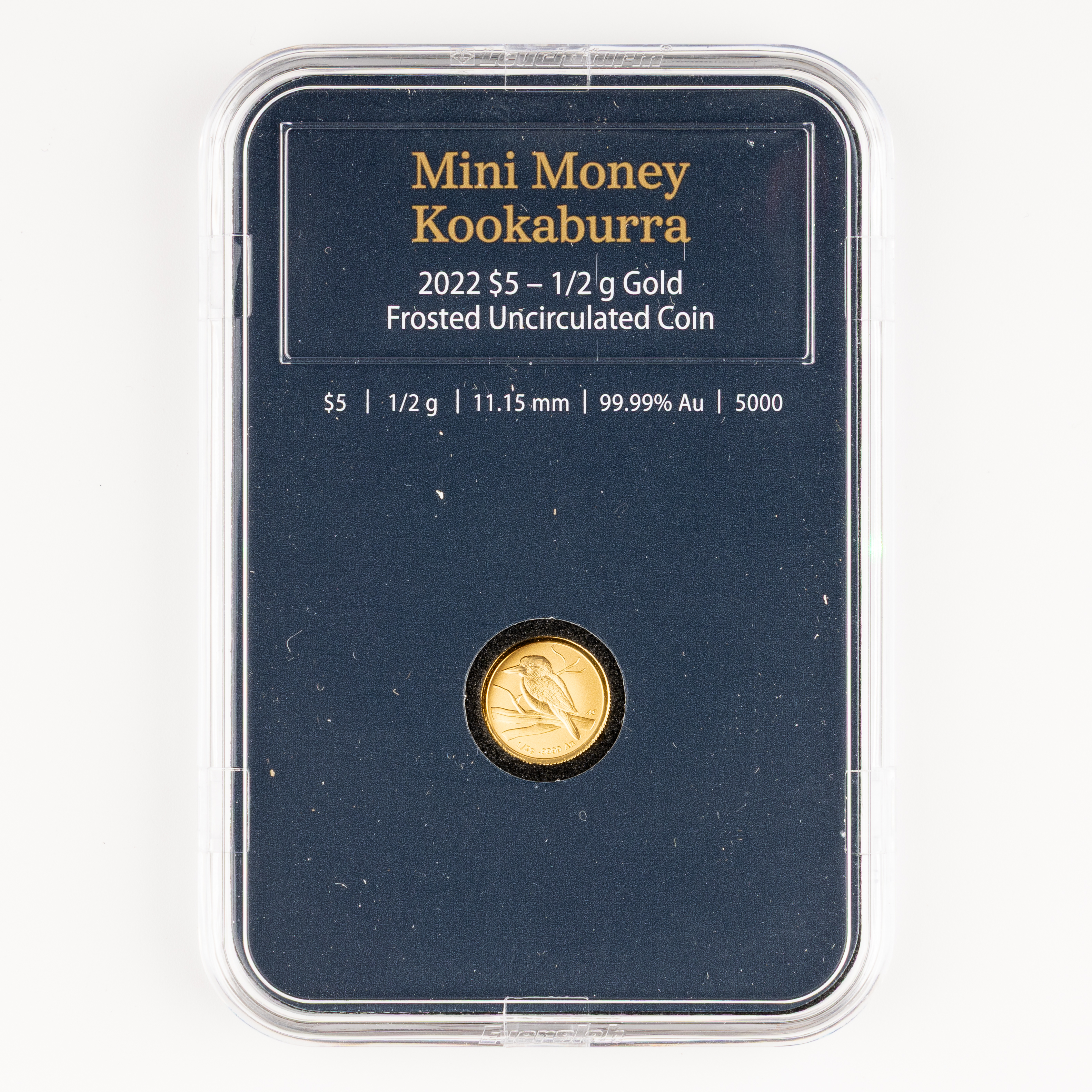 Elizabeth II, RAM - Mini Money Kookaburra 1/2g, Five Dollars, 2022, UNC