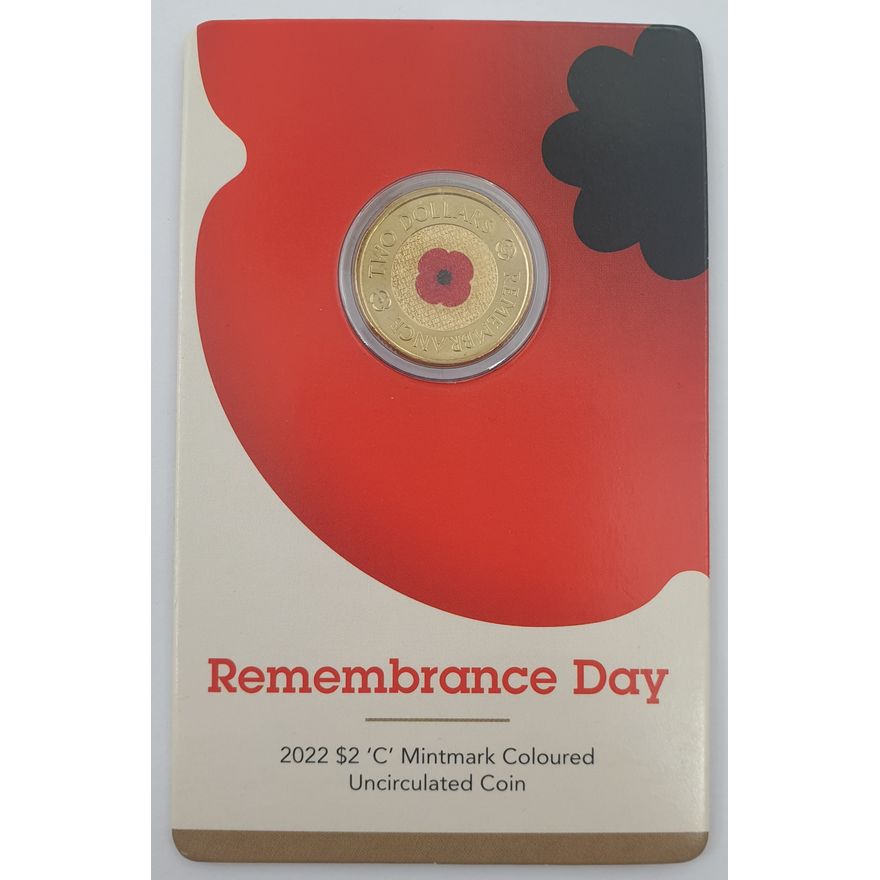 Red Poppy 'C' MM Unc. $2 Coin - 2022