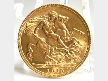 1915 GEORGE V LONDON MINT GOLD SOVEREIGN