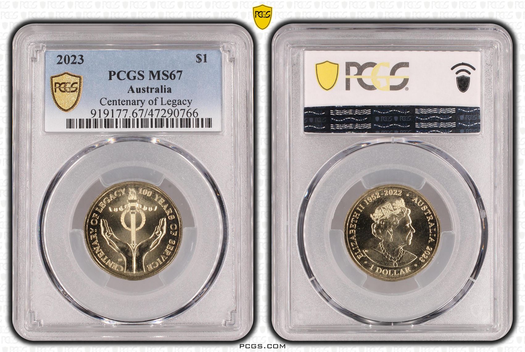 Centenary of Legacy, One Dollar, 2023, PCGS MS67