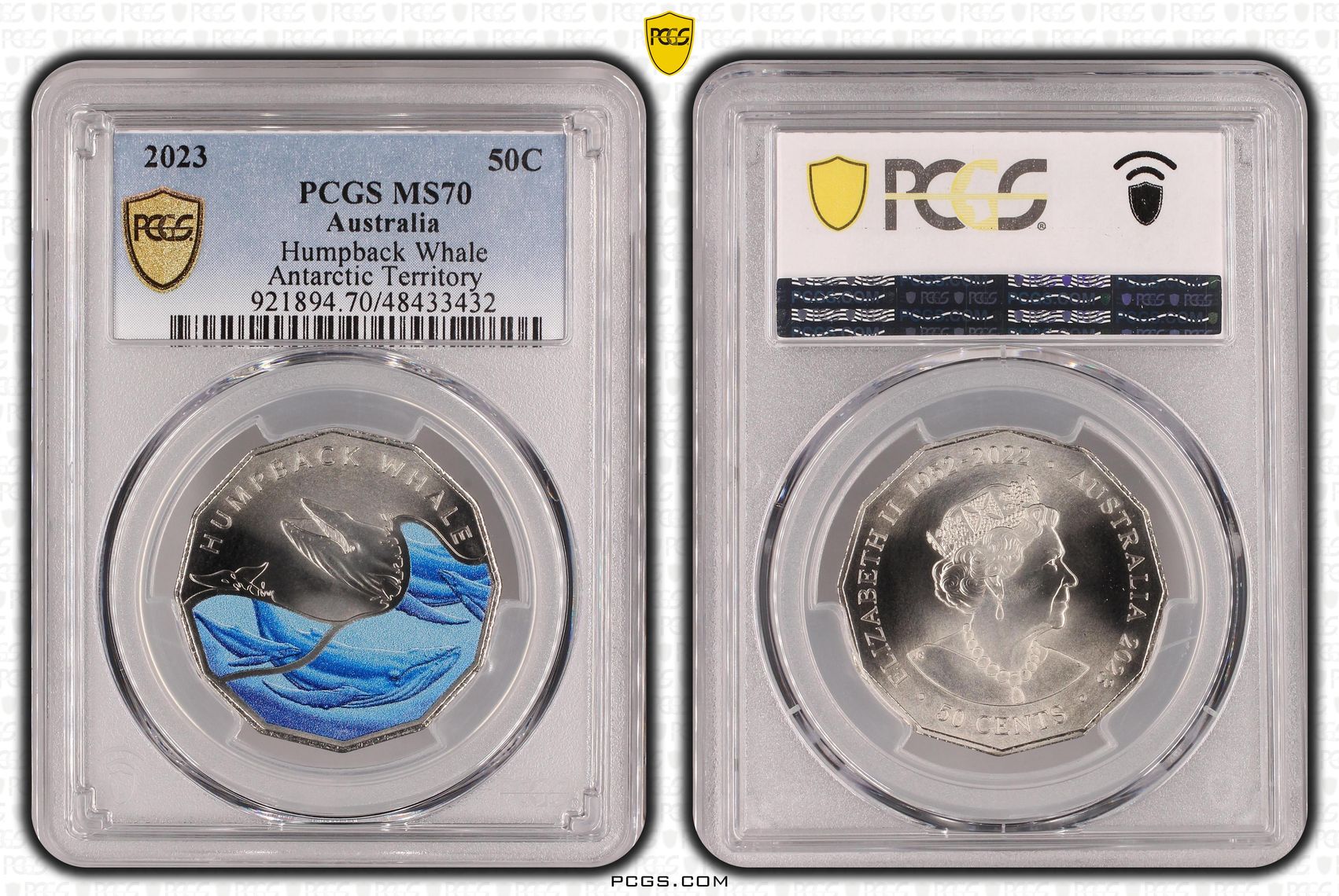 Elizabeth II, Fifty Cent, 2023, PCGS MS70