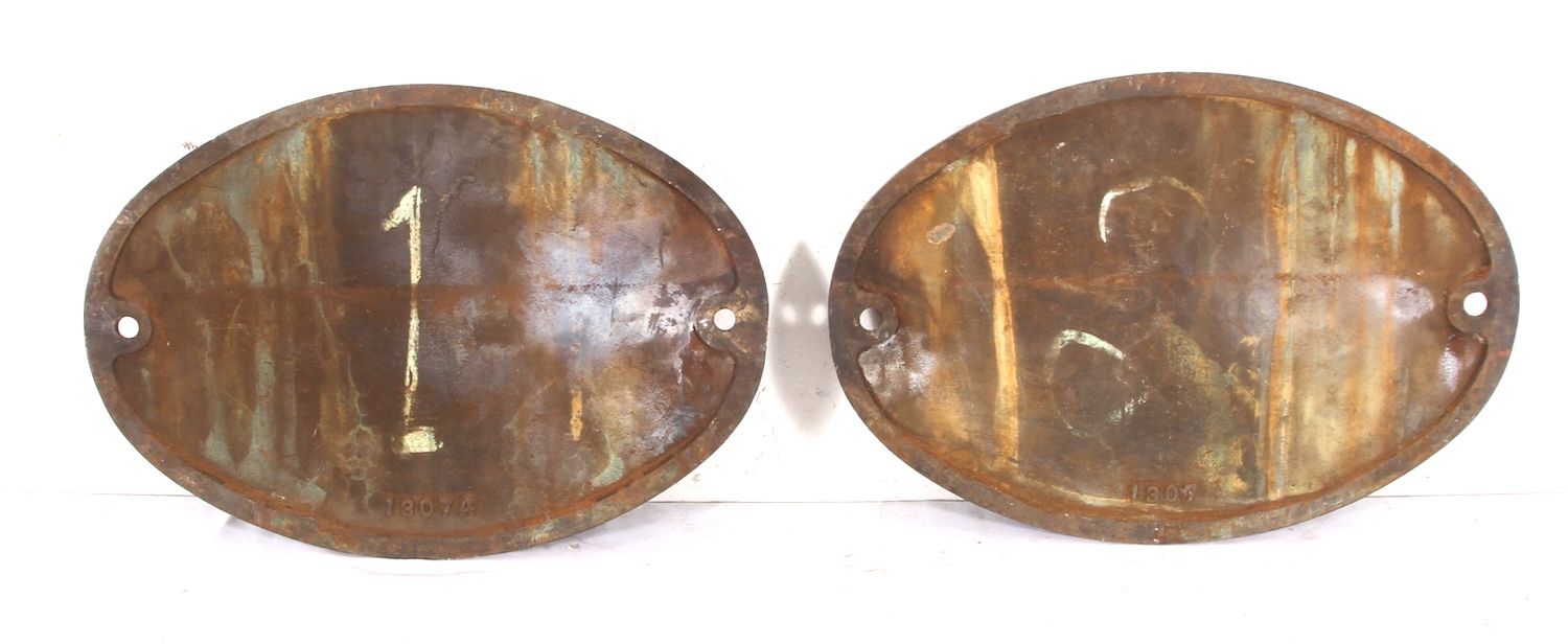 Rare pair of original brass South African Railways - Suid