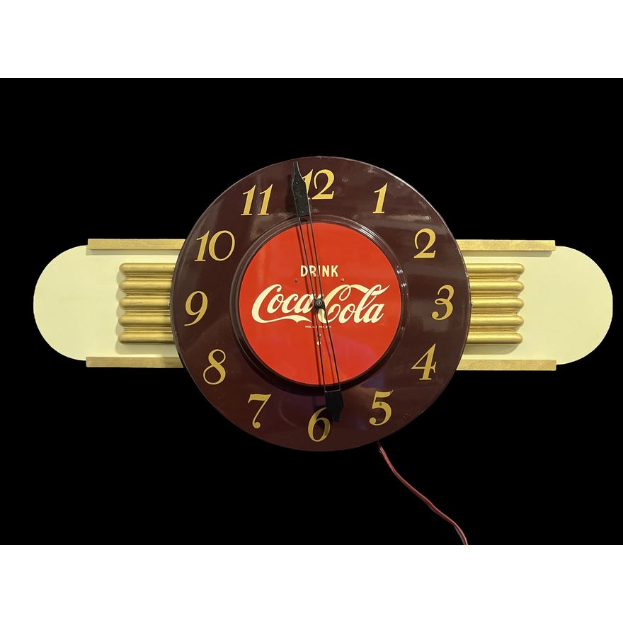 Reproduction Masonite Coca Cola Coke Kay Display Soda Clock