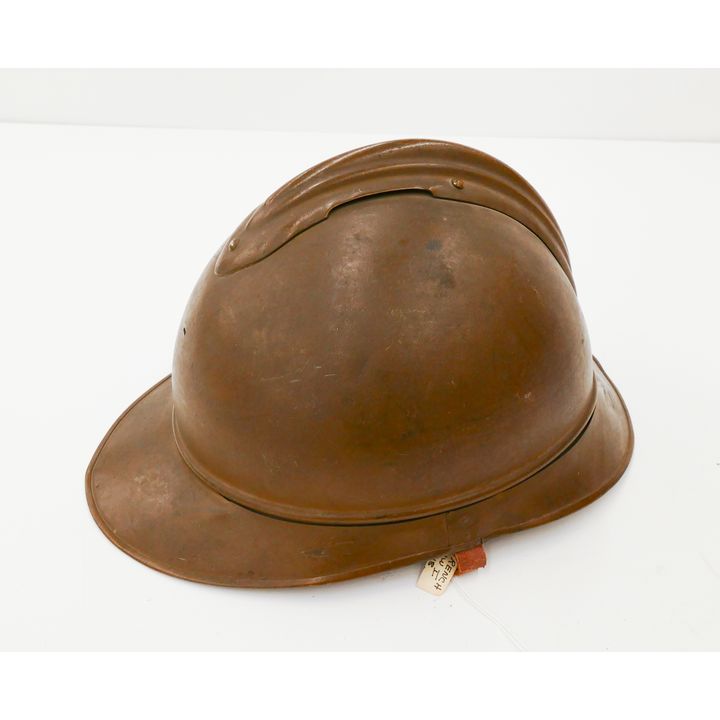 WWI French Infantry Adrian Steel Helmet. Missing insignia. 7x12x8.5''