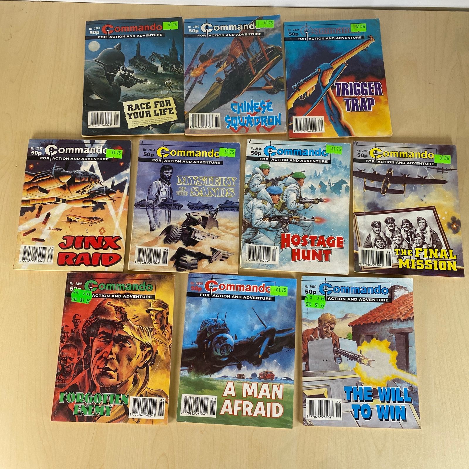 Commando War Comics Issues - 2889, 2890, 2892, 2893, 2894, 2895, 2896, 2898