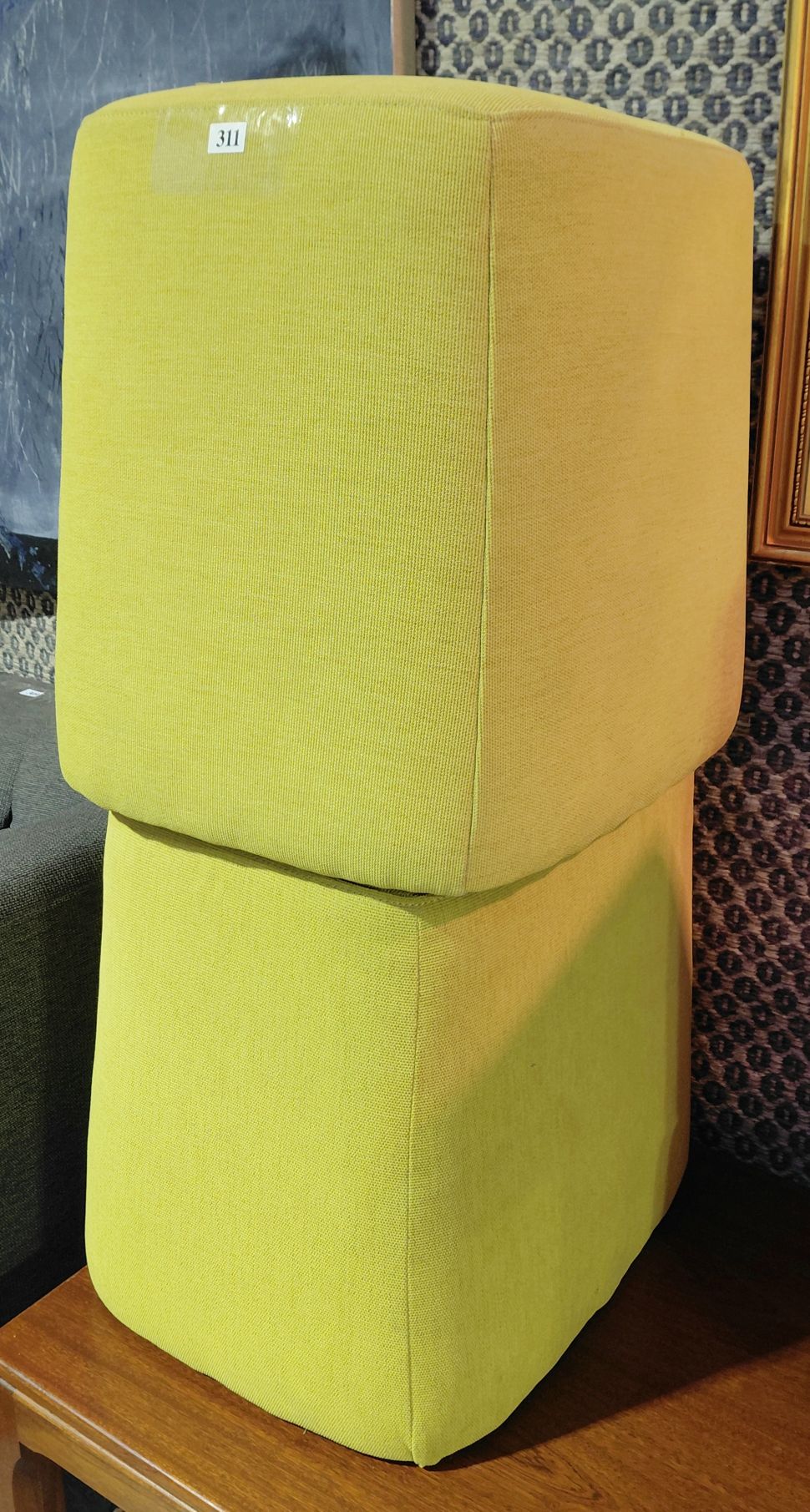 311 · PAIR OF FABRIC STOOLS