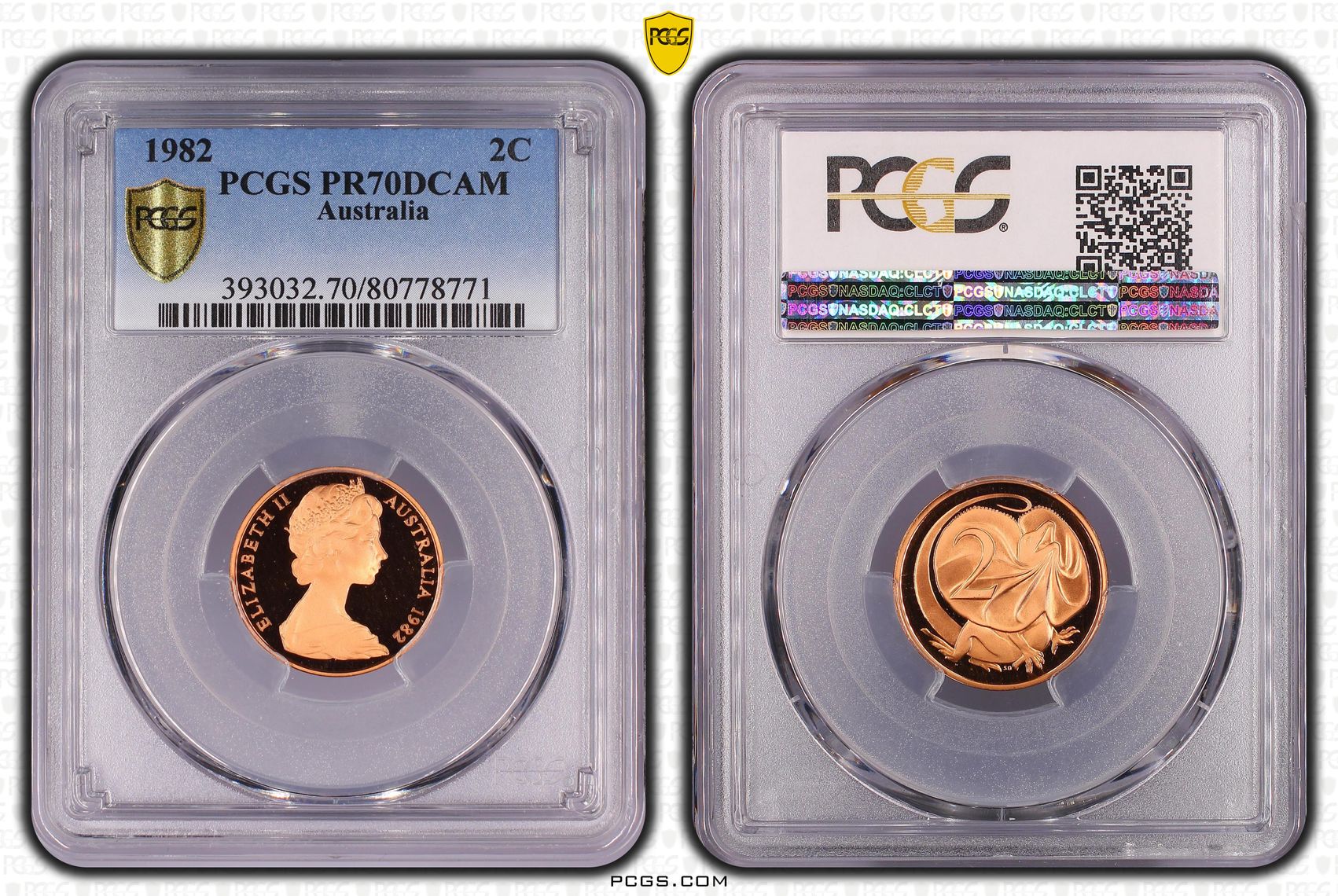 33 · 1982 Australia Two Cent, 2c PCGS - PR70DCAM POP 27/0 -771