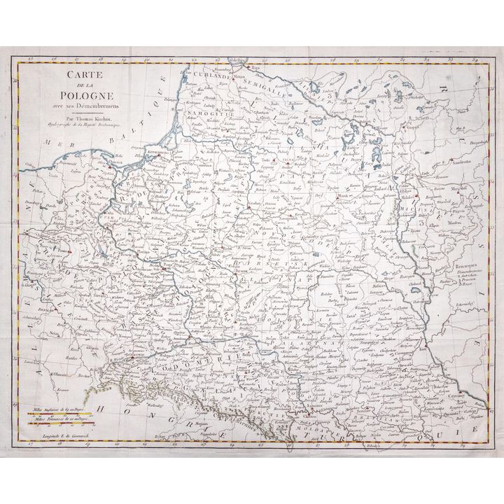 Thomas Kitchin | Carte de la Pologne avec ses Démembremens