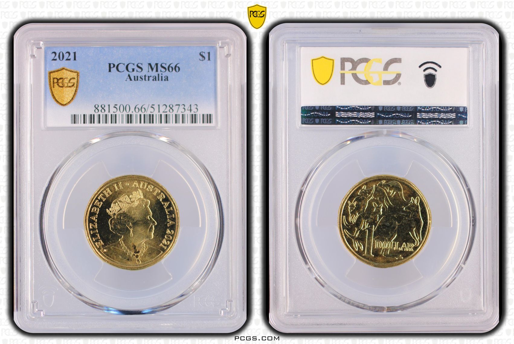 One Dollar, 2021, PCGS MS66