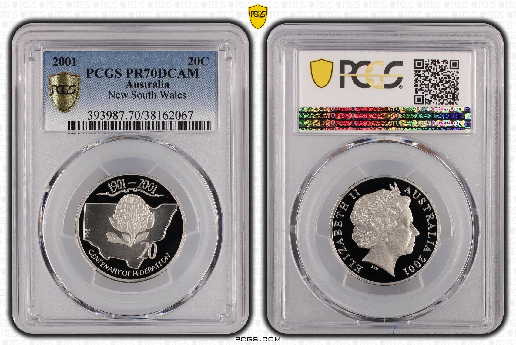 New South Wales, Twenty Cent, 2001, PCGS PR70DCAM