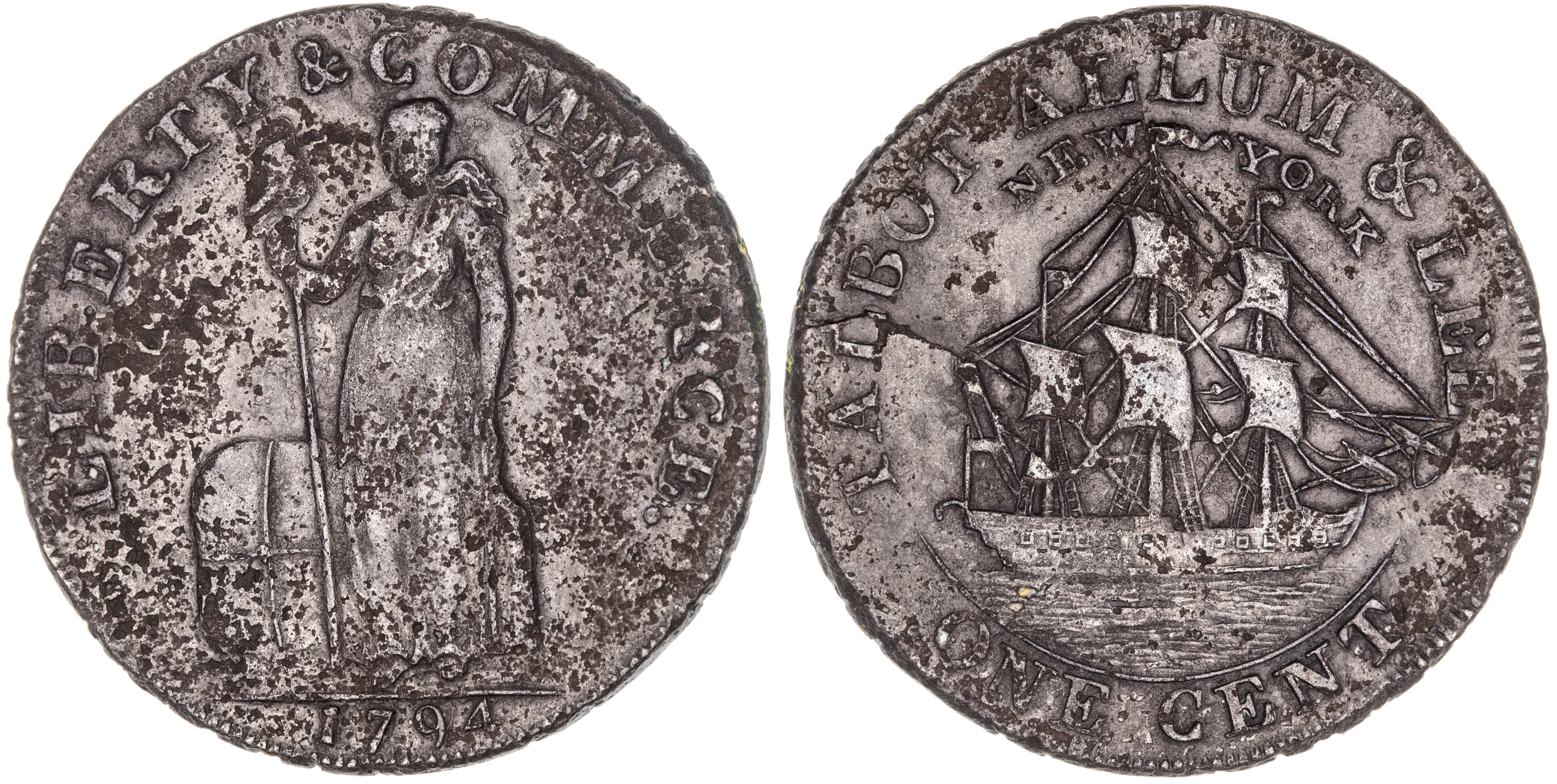 United States, Talbot, Allum & Lee, Cent, 1794, aVF