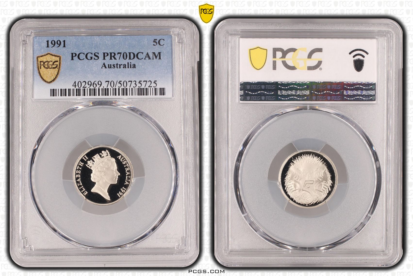Five Cent, 1991, PCGS PR70DCAM