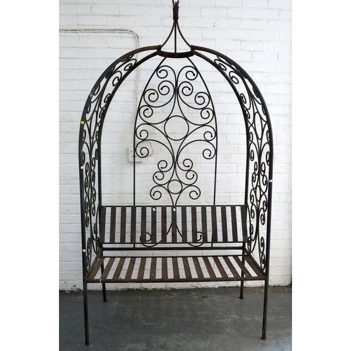 METAL PAGODA GARDEN BENCH