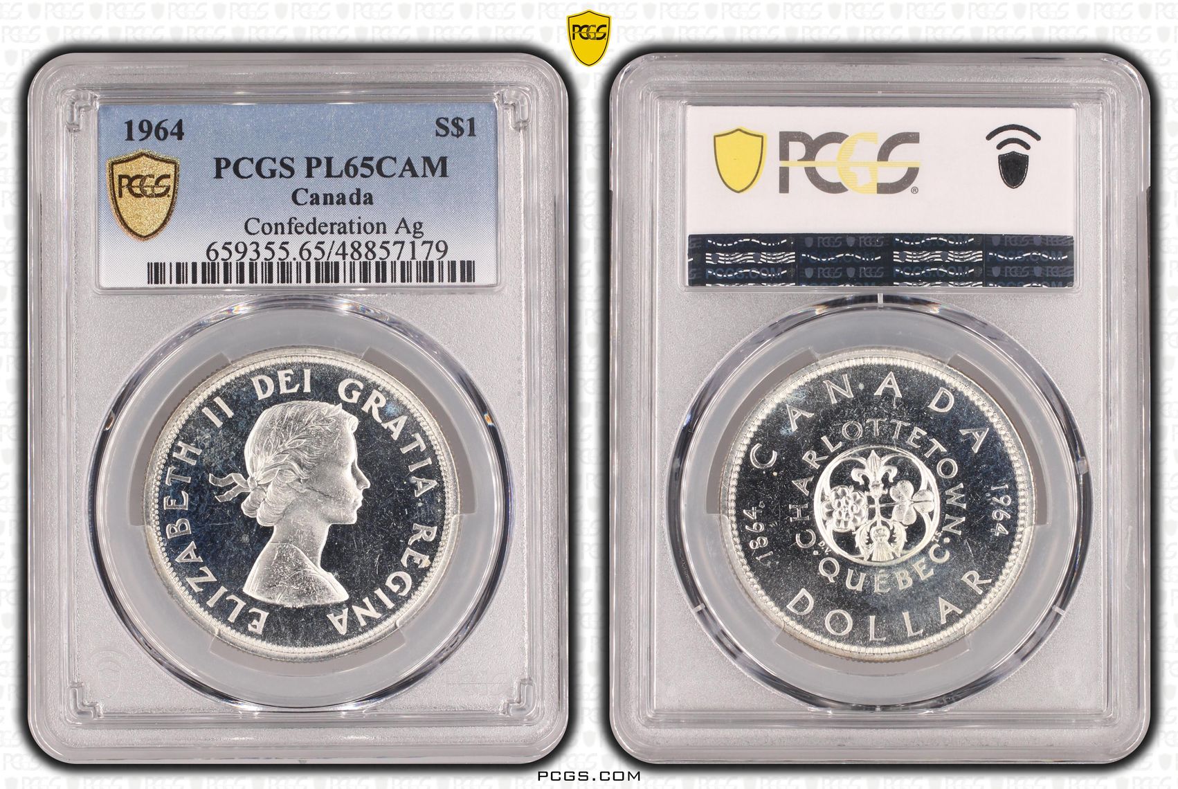Canada, Confederation Ag, One Dollar, 1964, PCGS PL65CAM