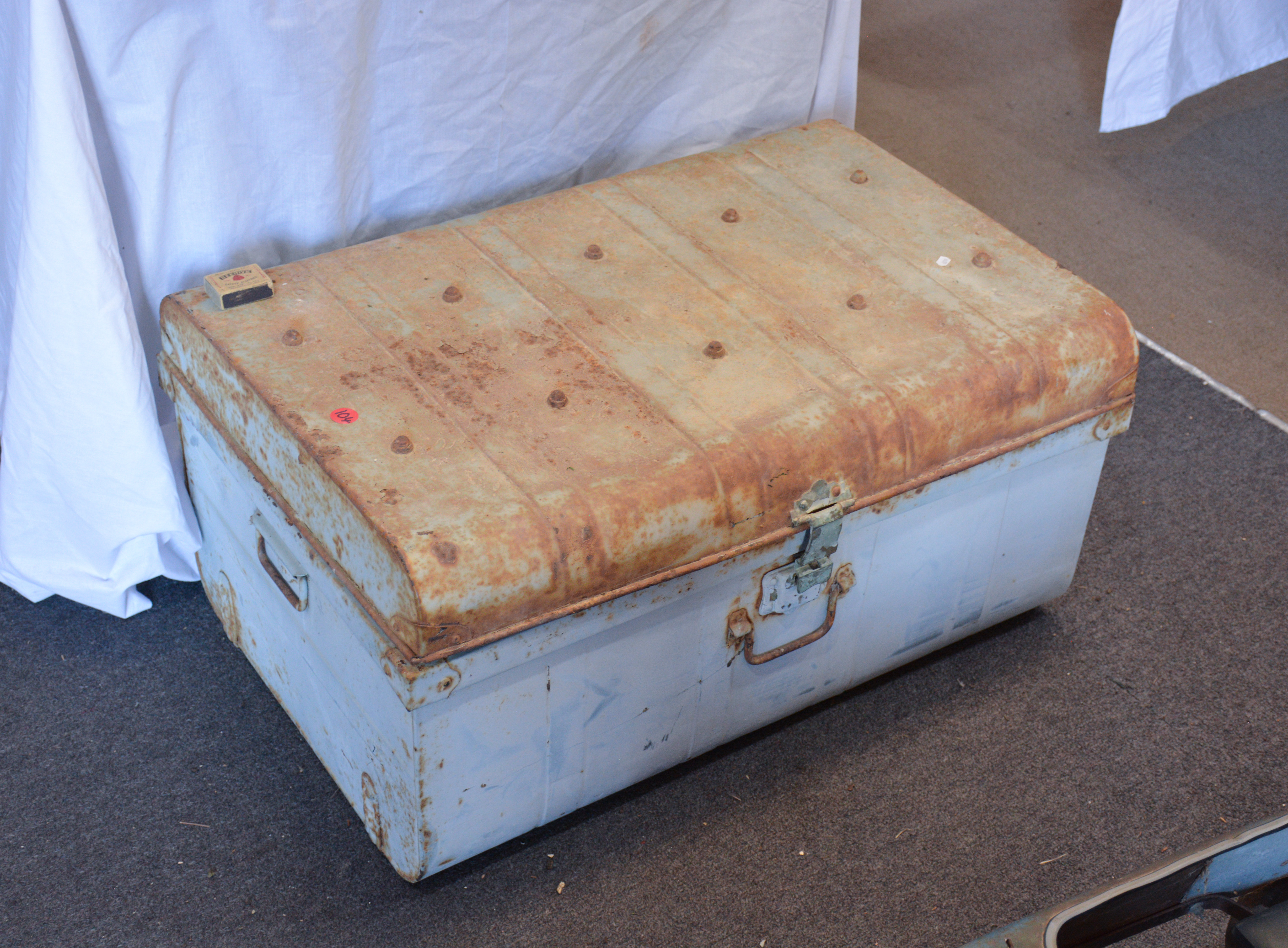 Antique Metal Trunk with Handles — sold at auction in New Zealand for $80