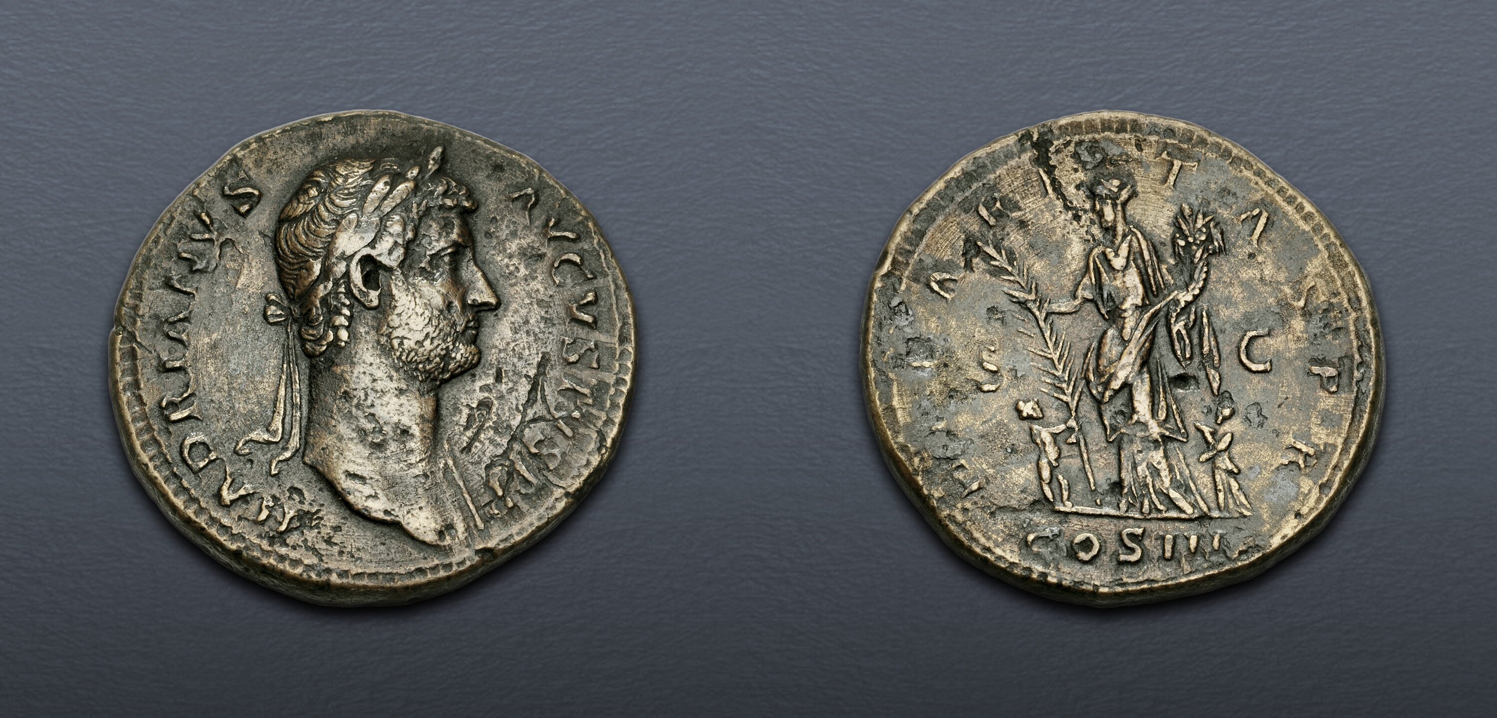 Hadrian. AD 117-138. Æ Sestertius (33mm, 26.03 g, 6h). Rome mint ...