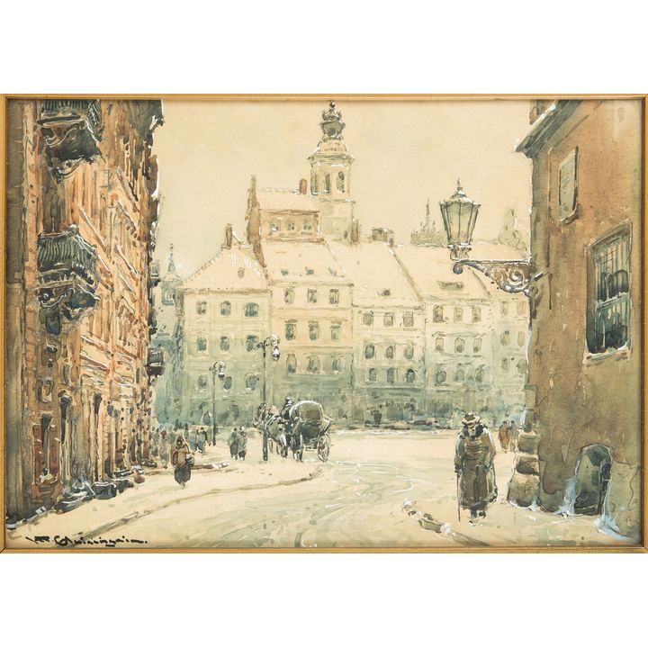 Władysław Chmieliński | Widok na Rynek Starego Miasta w Warszawie