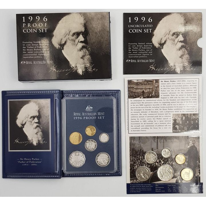 Henry Parkes Proof & Unc. Coin Set - 1996