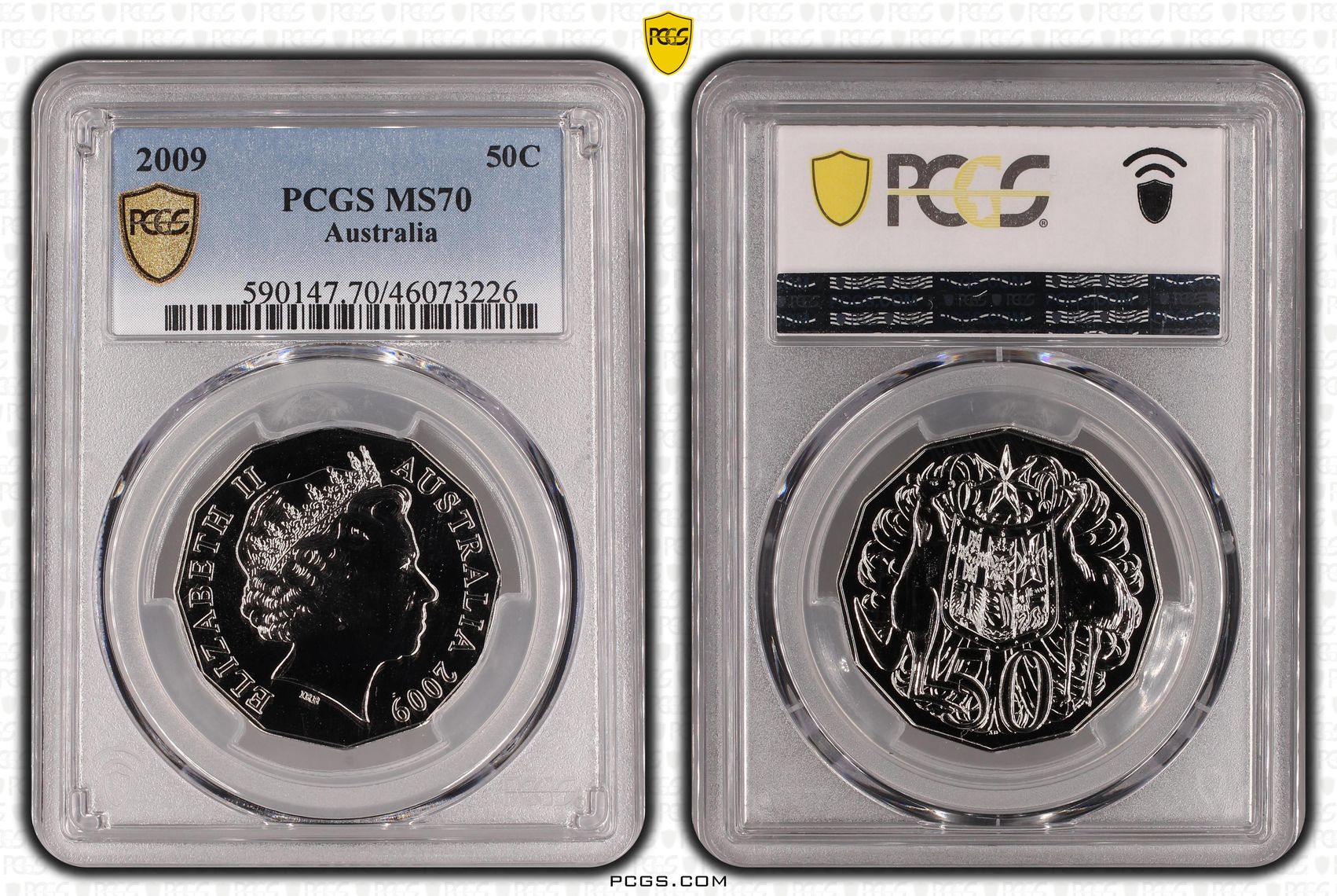 2009 Australia Fifty Cent, 50c PCGS - MS70 POP 3/0 -226