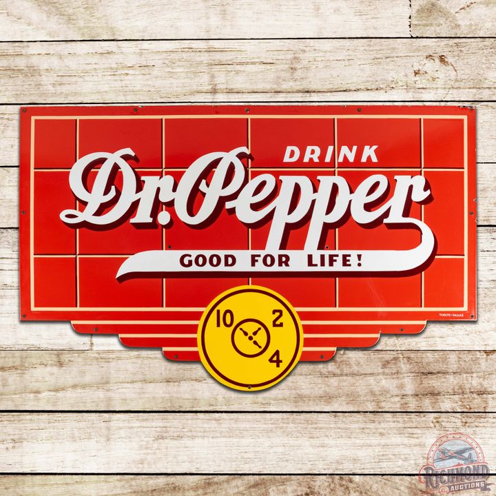 Amazing Dr. Pepper "Good for Life" Die Cut 4.5' Single Sided Porcelain Sign