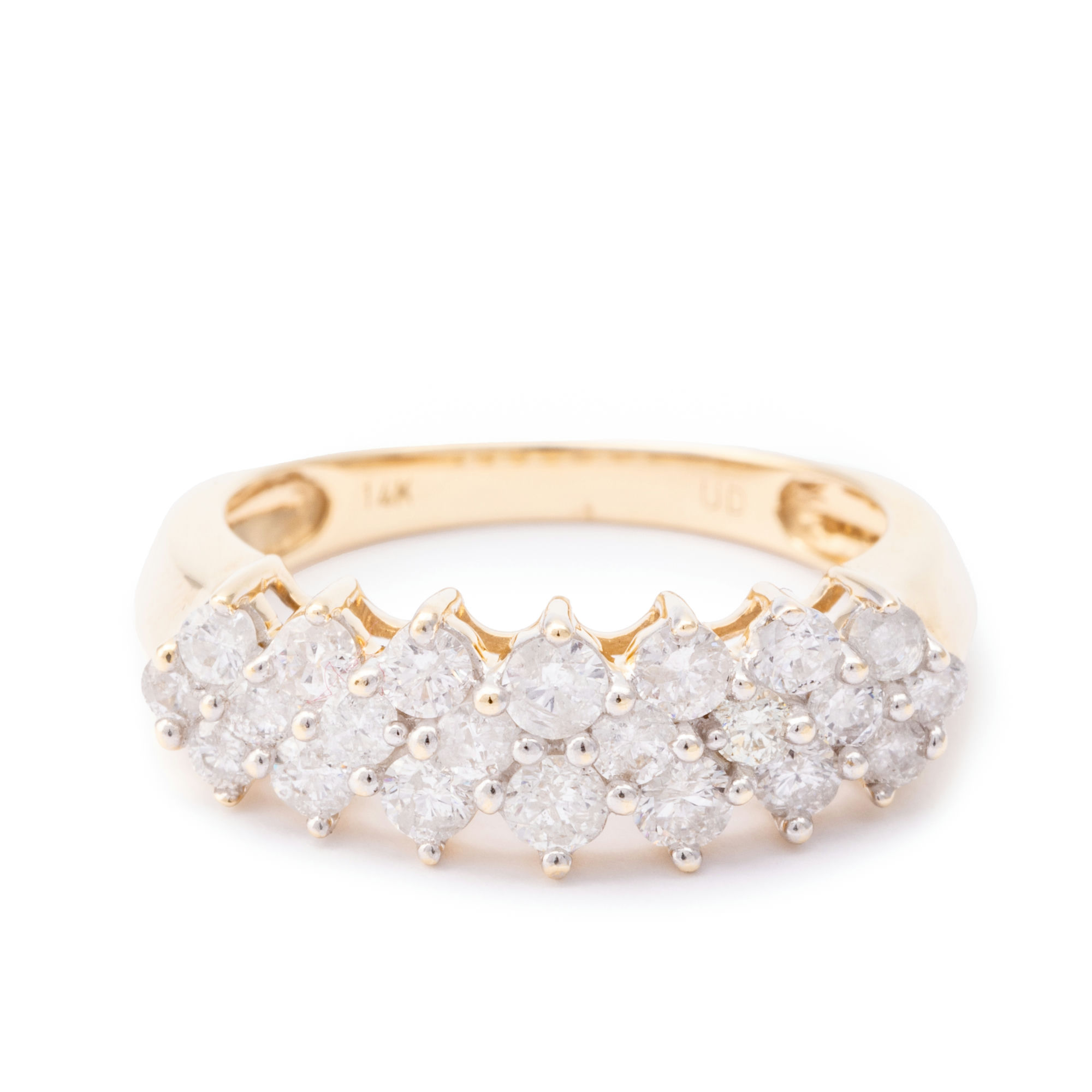 Diamond Cluster Ring 14ct Gold,