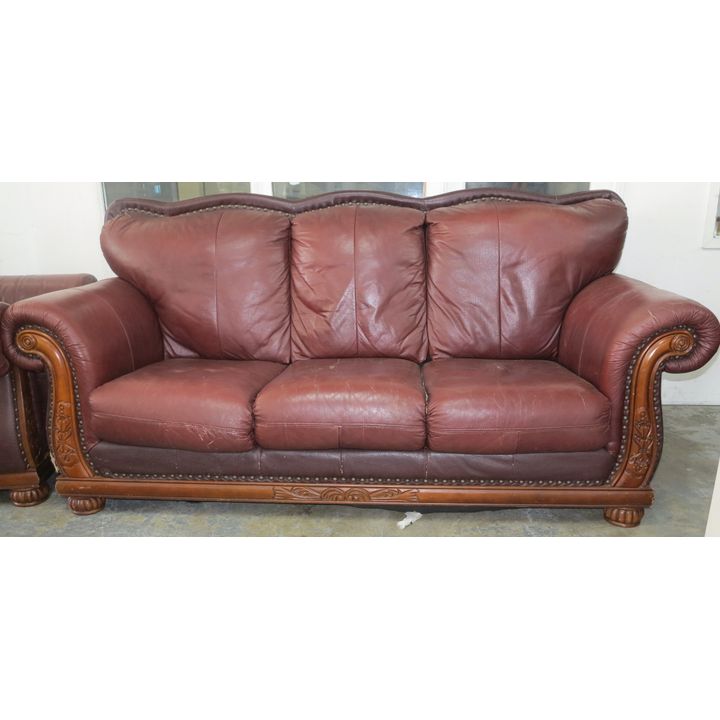 4 PIECE LEATHER LOUNGE SUITE