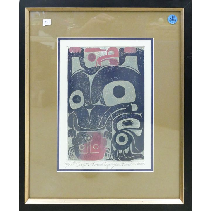 Jean Ferrier ''Caught and Chewed Up'' S/N Etching Framed