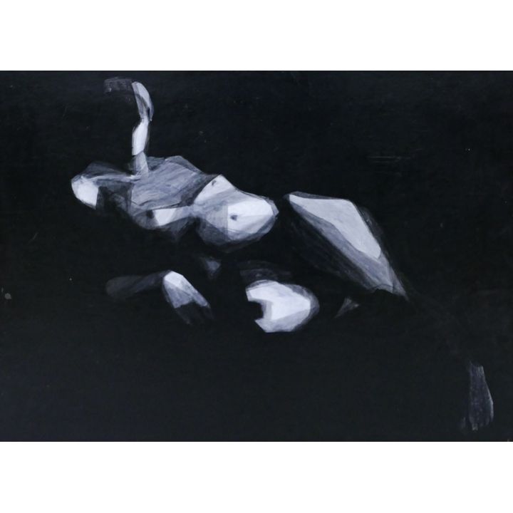William Cumming ''Nude'' 1964 Ink and Polymer