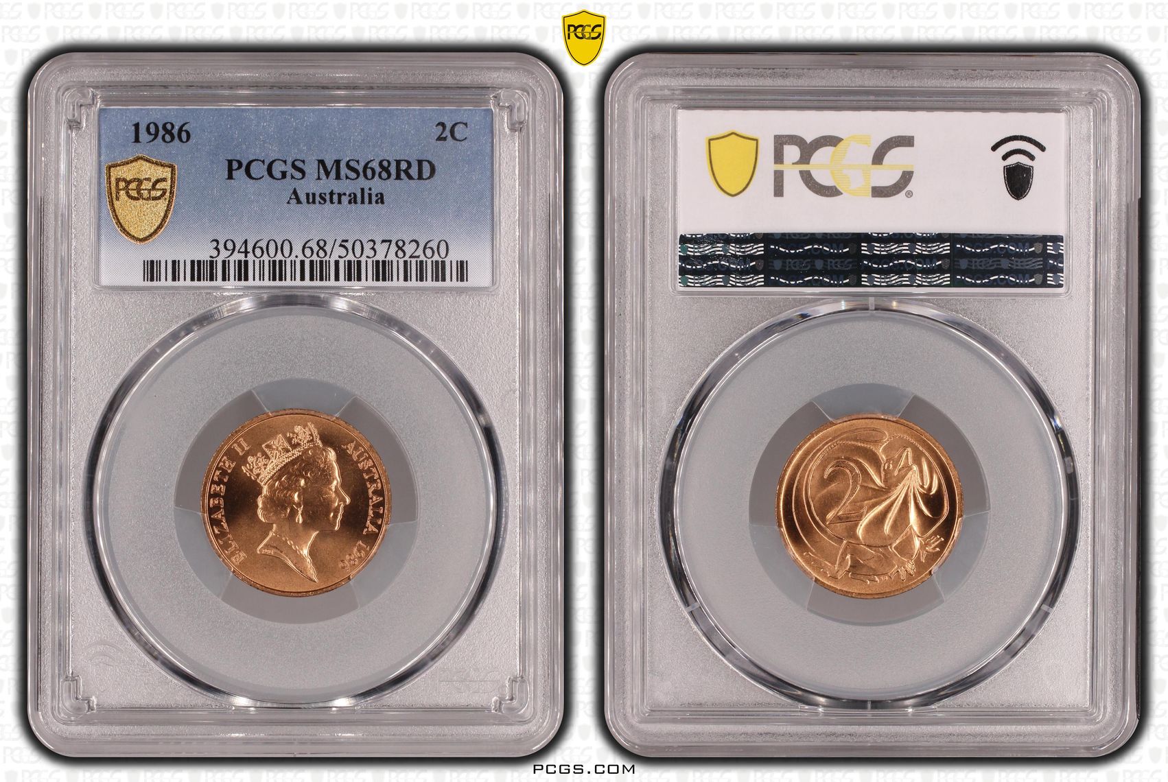 Pop 9/0, Two Cent, 1986, Pcgs Ms68rd