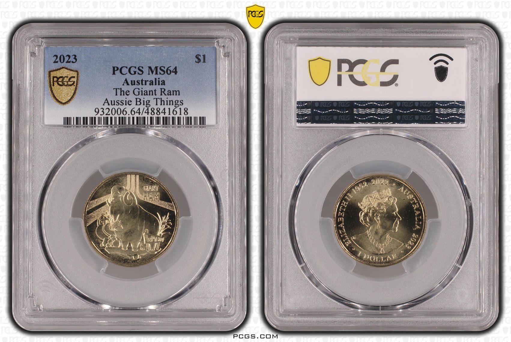 The Giant Ram Aussie Big Things, One Dollar, 2023, PCGS MS64
