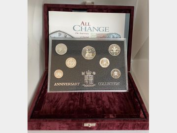 1996 ELIZABETH II SILVER PROOF ANNIVERSARY OF DECIMALISATION COIN SET