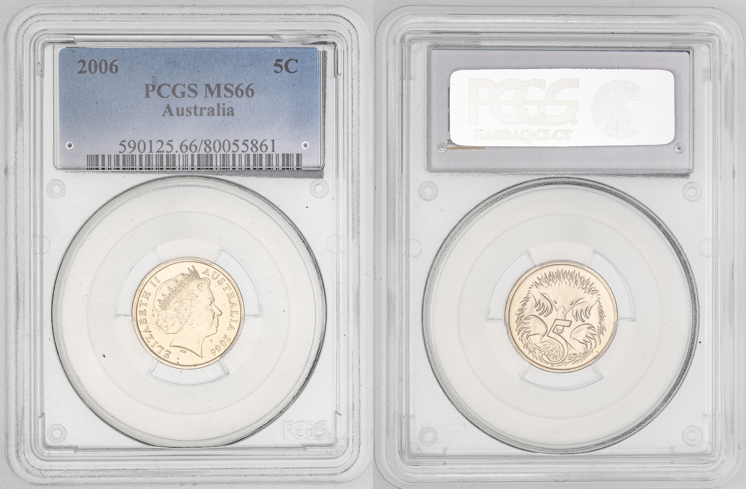 177 · Elizabeth II, Five Cent, 2006, PCGS MS66