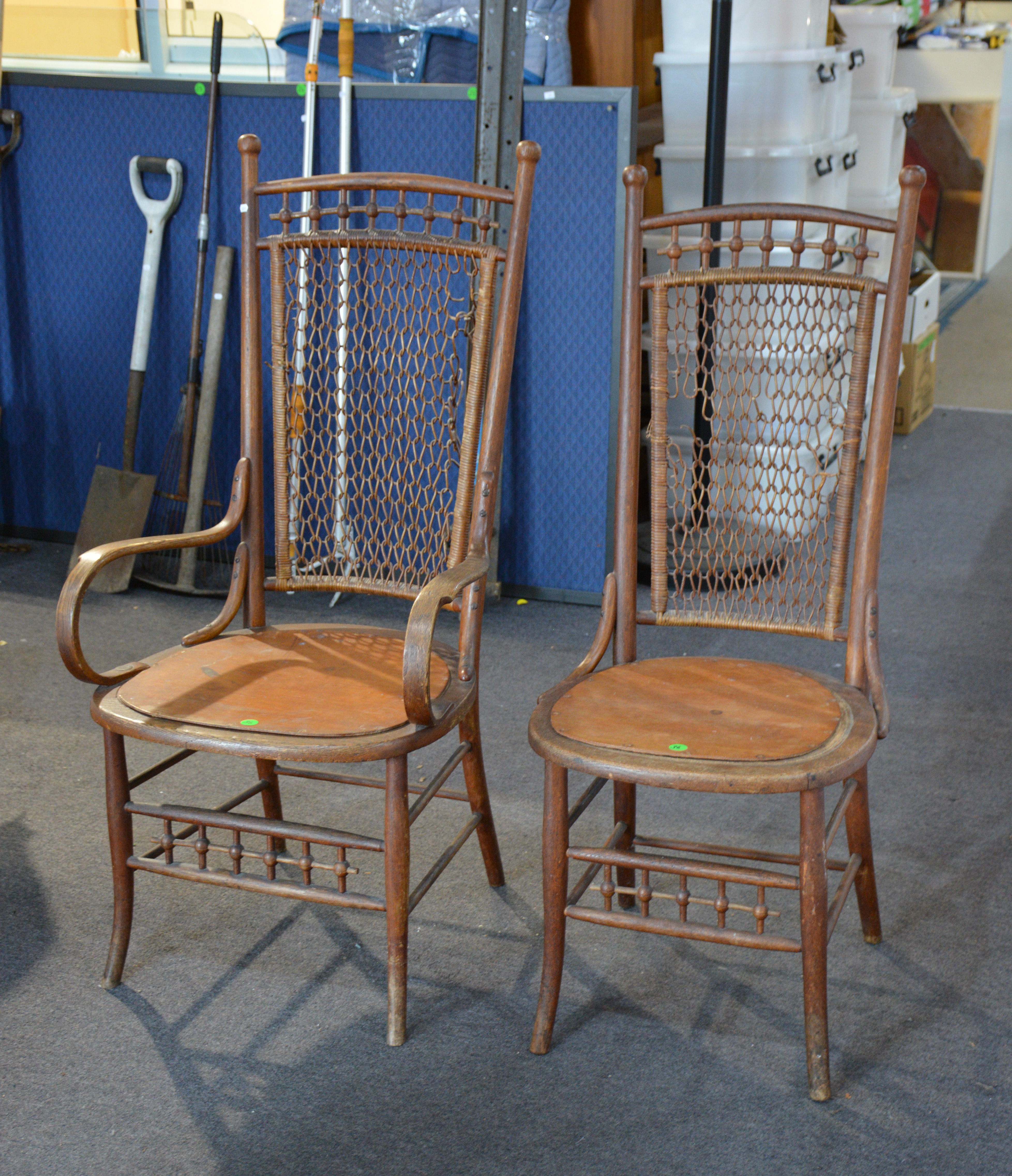 C. 1890s American Spindle Back Bentwood Chairs x 2 β NZ auction result