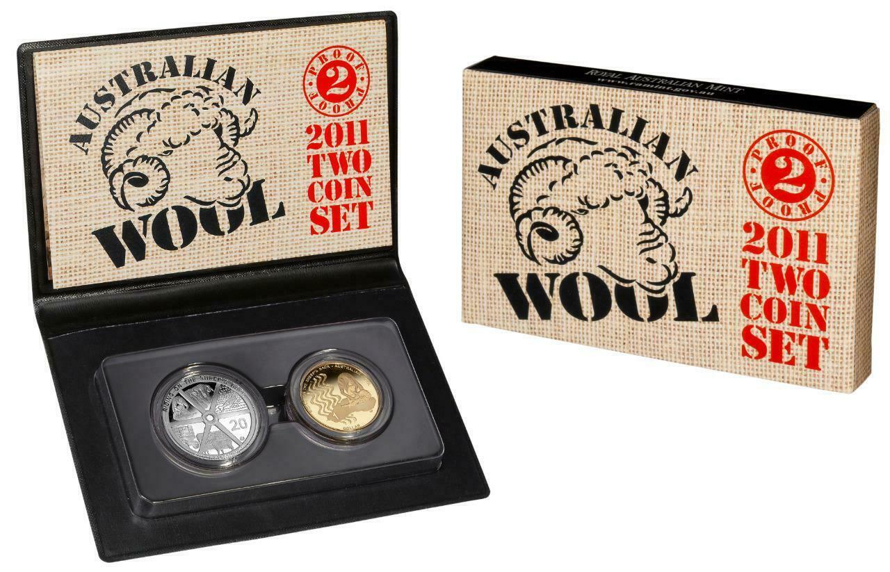 2011 RAM $1 & 20c Australian Wool Proof Coin Set - Folder