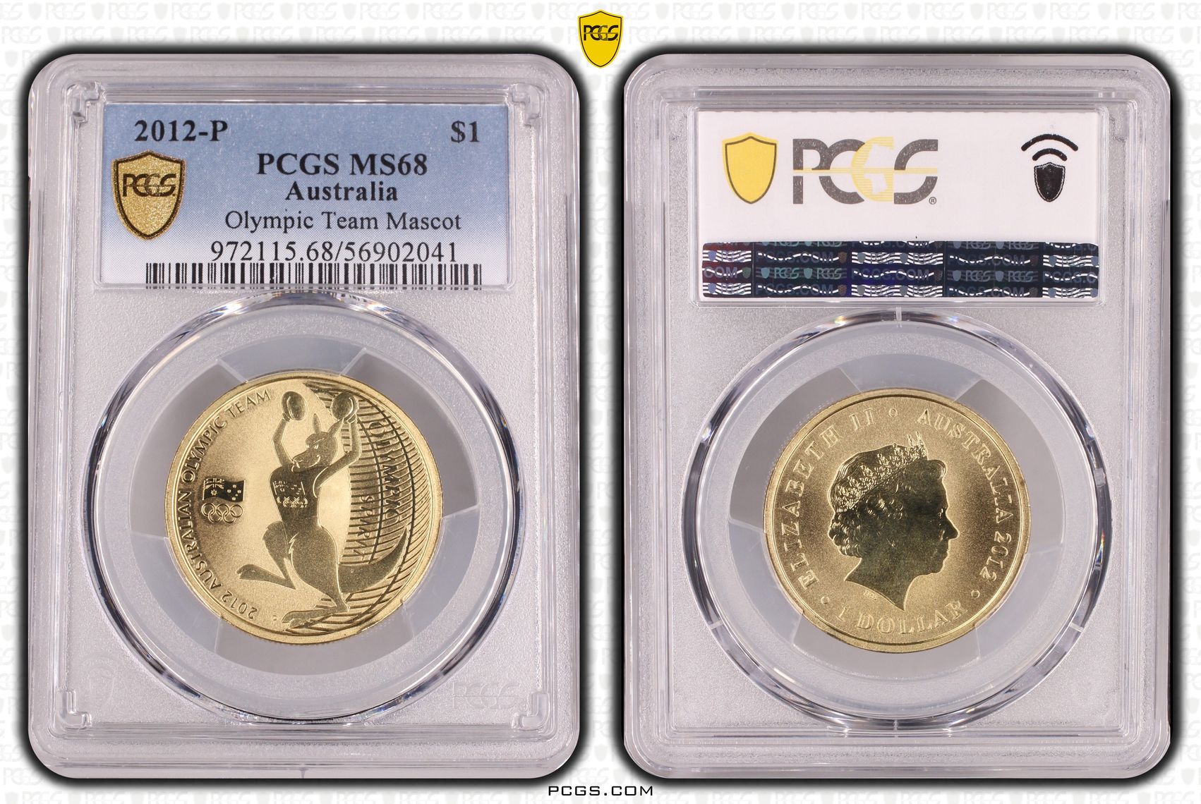Olympic Team Mascot, One Dollar, 2012-P, PCGS MS68