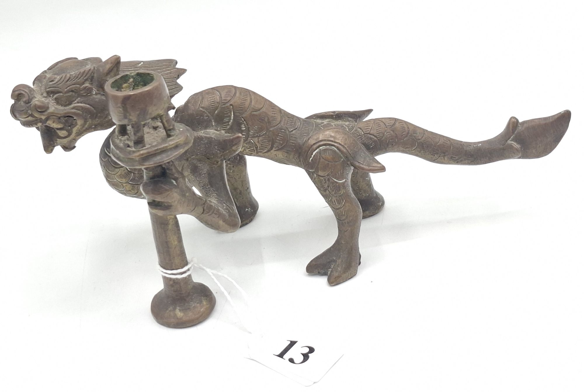 Chinese Bronze Taper Stick Holder