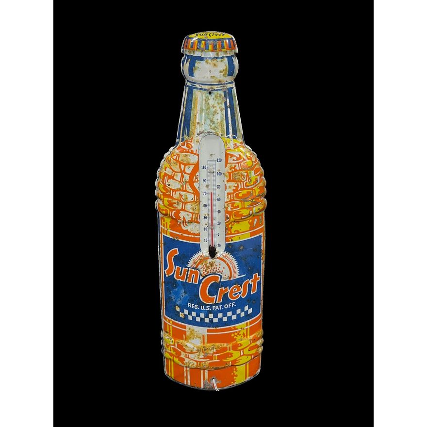 Suncrest Tin Metal Soda Thermometer