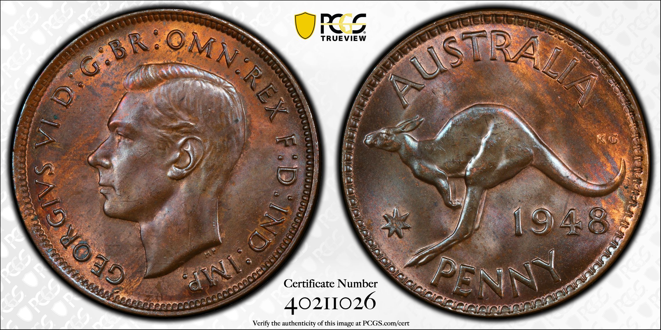 Penny, 1948, PCGS MS64BN