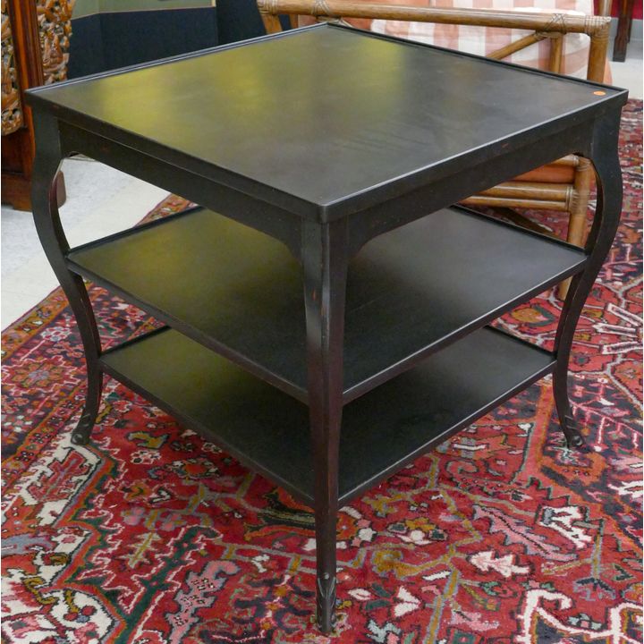 Nancy Corzine Black Designer Lamp Table 28''x28''x28''