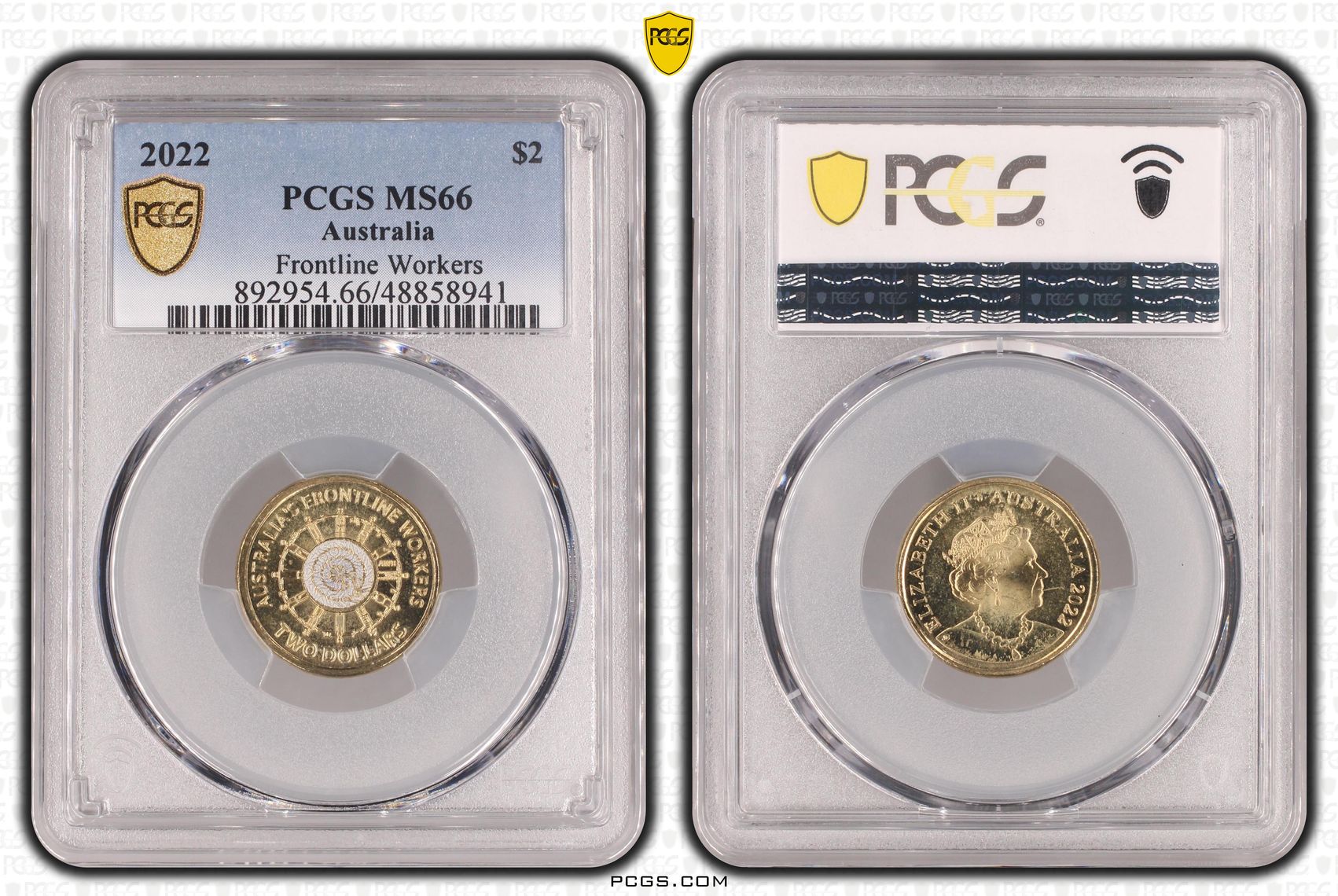 Frontline Workers Colorized, Two Dollar, 2022, PCGS MS66