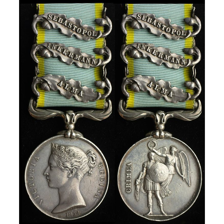 Crimea 1854-56, 3 clasps, Alma, Inkerman, Sebastopol (R. Wretham * 2nd ...