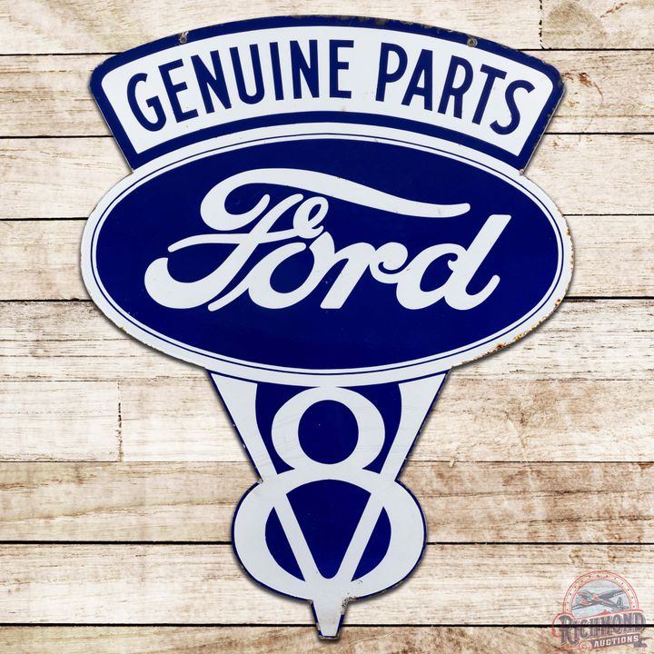 Ford V8 Genuine Parts 36" DS Porcelain Sign