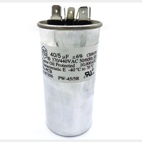 CBB65B 40+5 UF/MFD 6% 370-440 VAC VOLTS ROUND DUAL RUN CAPACITOR 50/60 HZ AC ELECTRIC CONDENSER STRAIGHT COOL OR HEAT PUMP AIR CON