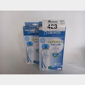 2 x DR. BROWN S NARROW NECK OPTIONS BOTTLE 250ML BLUE 2-PACK - 250 ML 2-PACK