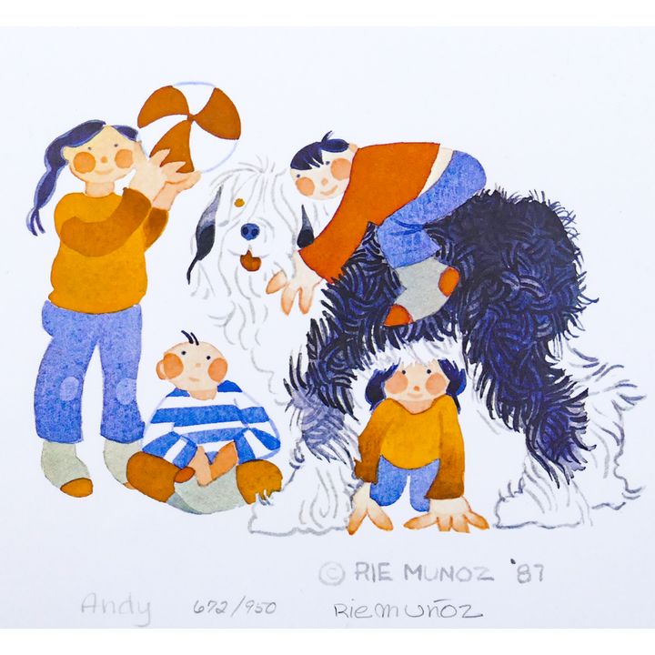 Rie Munoz ''Andy'' 1987 Signed Print