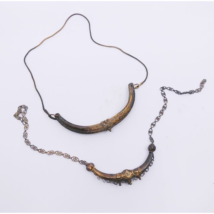 2pc Tibetan Silver Filigree Necklaces