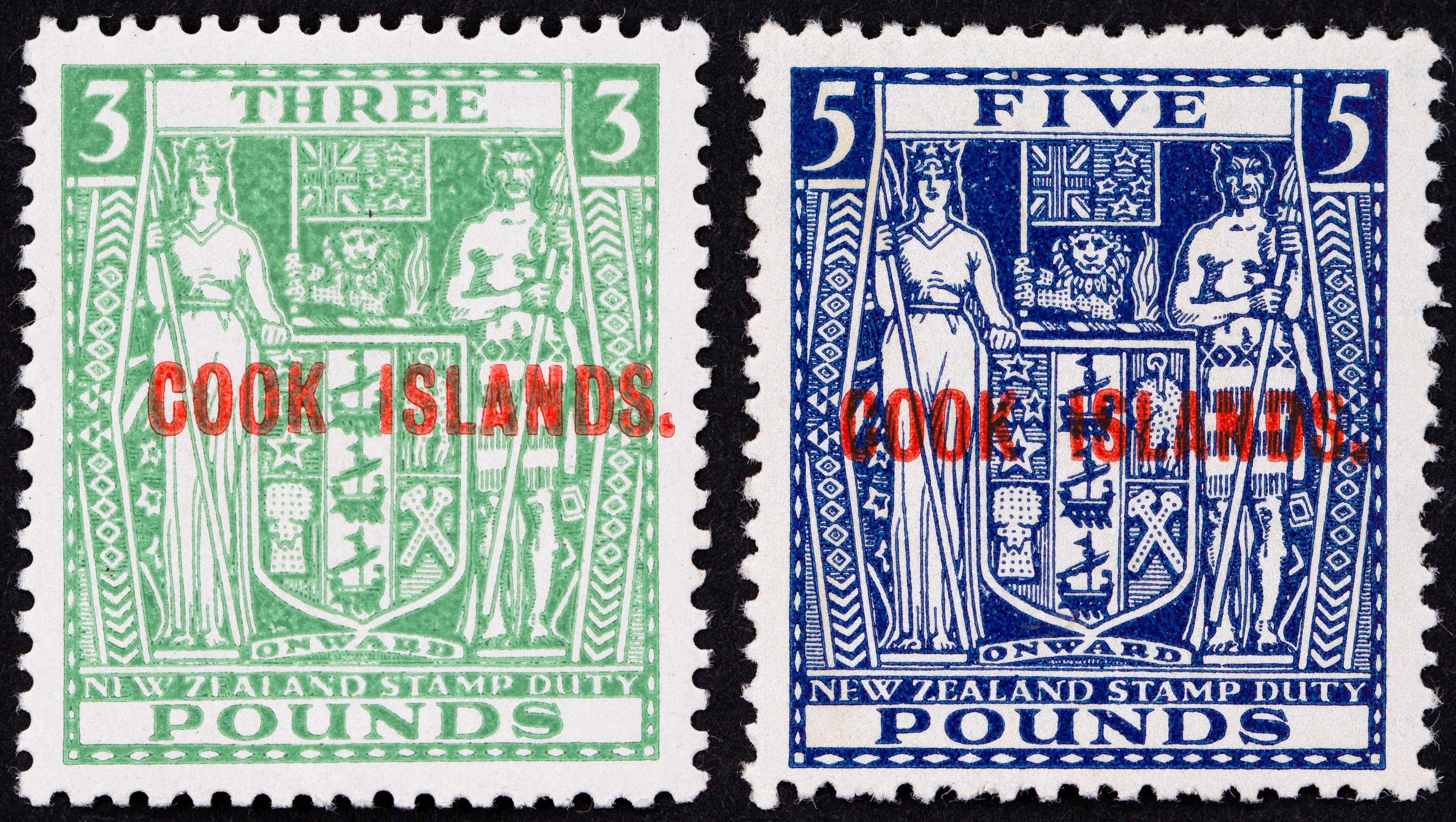 Cook Islands, Cook Islands Overprints, 1953 - 1954, MLH