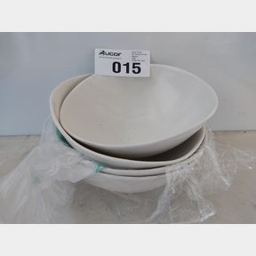 MERVYN GERS HANDMADE 23CM BOWL - 4 PACK - MATT WHITE -