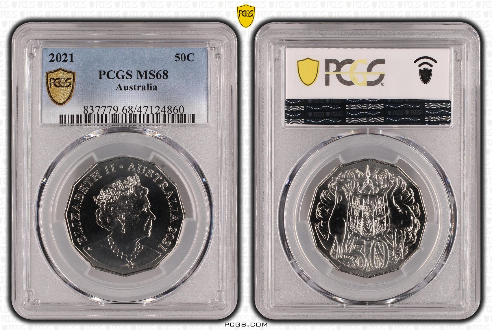 Fifty Cent, 2021, PCGS MS68