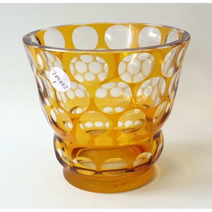 AMBER GLASS VASE